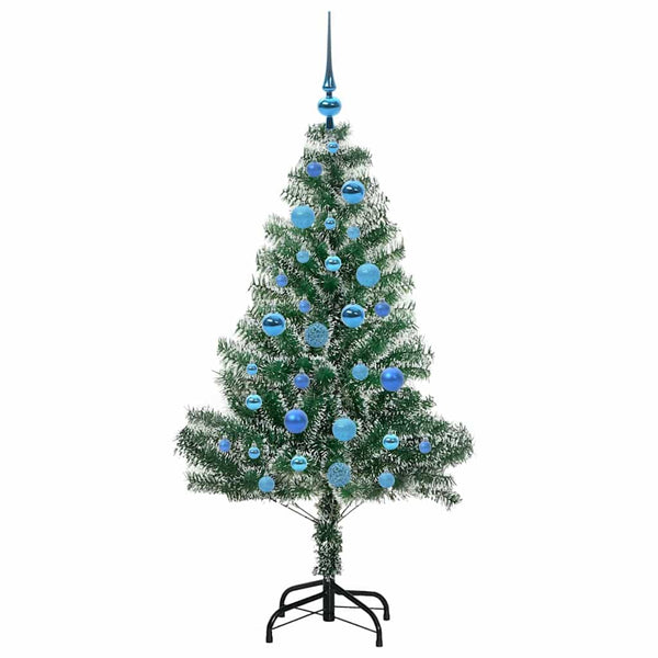 Tekoinen joulukuusi lumiflockilla ja LED-valolla 150 cm