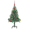 Tekoinen joulukuusi lumiflockilla ja LED-valolla 150 cm