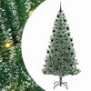 Tekoinen joulukuusi lumiflockilla ja LED-valolla 210 cm