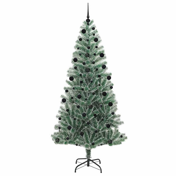 Tekoinen joulukuusi lumiflockilla ja LED-valolla 210 cm