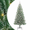 Tekoinen joulukuusi lumiflockilla ja LED-valolla 210 cm