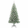 Tekoinen joulukuusi lumiflockilla ja LED-valolla 210 cm