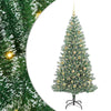 Tekoinen joulukuusi lumiflockilla ja LED-valolla 210 cm