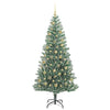 Tekoinen joulukuusi lumiflockilla ja LED-valolla 210 cm
