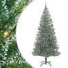 Tekoinen joulukuusi lumiflockilla ja LED-valolla 210 cm