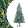 Tekoinen joulukuusi lumiflockilla ja LED-valolla 210 cm