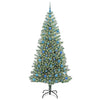Tekoinen joulukuusi lumiflockilla ja LED-valolla 210 cm