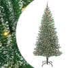 Tekoinen joulukuusi lumiflockilla ja LED-valolla 240 cm