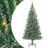 Tekoinen joulukuusi lumiflockilla ja LED-valolla 240 cm