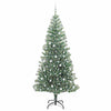 Tekoinen joulukuusi lumiflockilla ja LED-valolla 240 cm