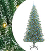 Tekoinen joulukuusi lumiflockilla ja LED-valolla 240 cm
