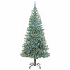 Tekoinen joulukuusi lumiflockilla ja LED-valolla 240 cm
