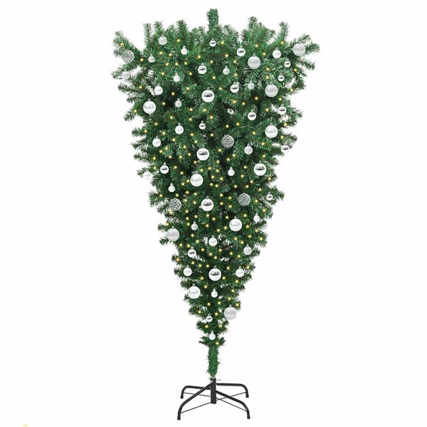 Käänteinen keinokuusi esivalolla ja pallosetillä Vihreä 180 cm