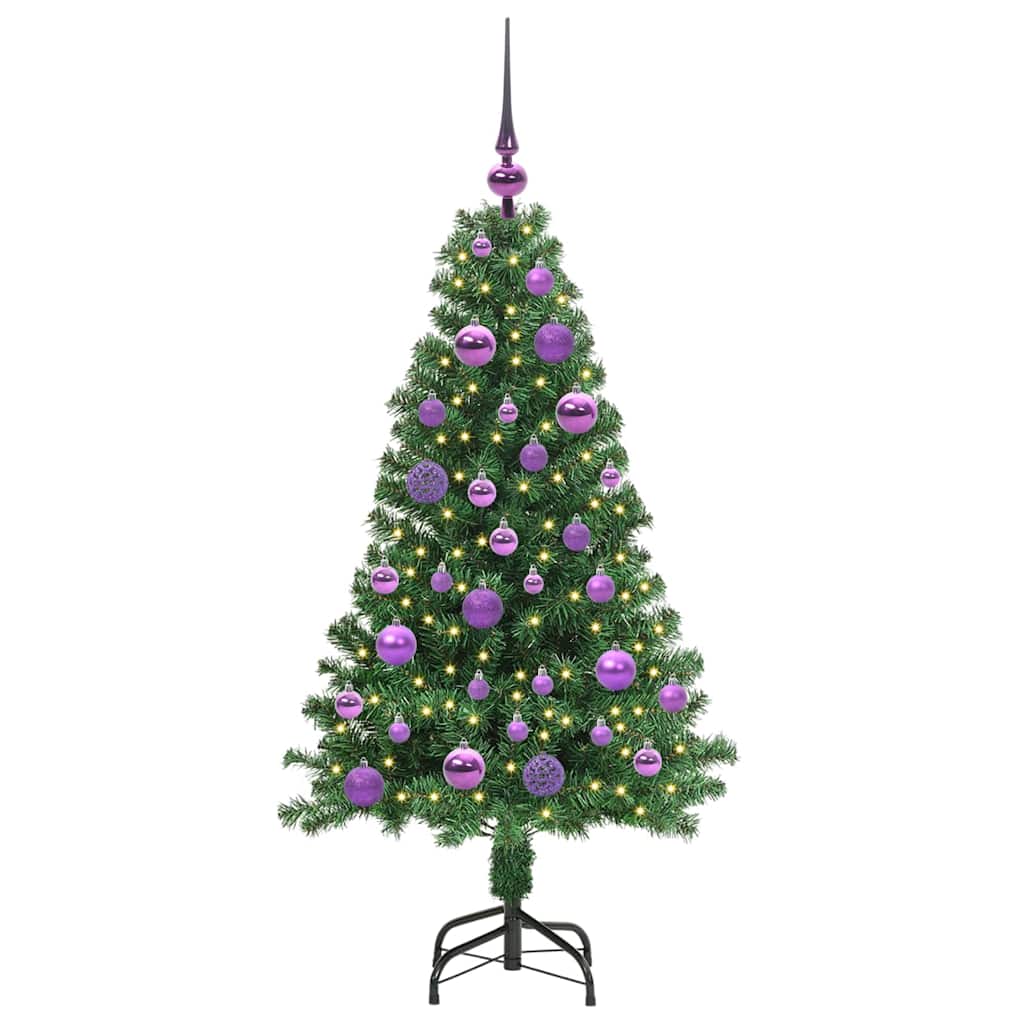 Tekojoulukuusi Vihreä 120 cm PVC:tä ja Terästä ja Muovia