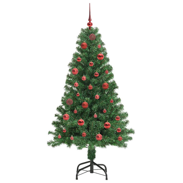 Tekojoulukuusi Vihreä 150 cm PVC:tä ja Terästä ja Muovia
