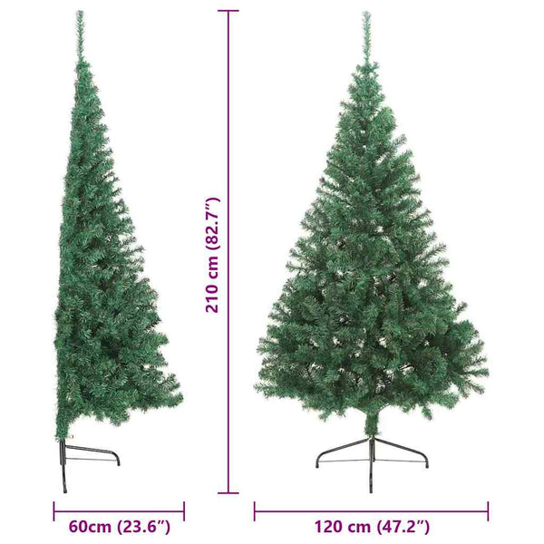 Tekokuituinen Esivalmistettu Joulukuusi Vihreä 210 cm