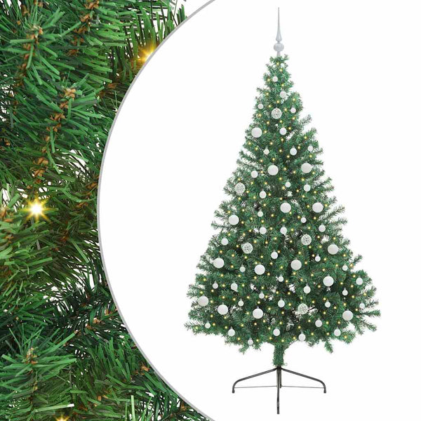 Tekokuituinen Esivalmistettu Joulukuusi Vihreä 210 cm