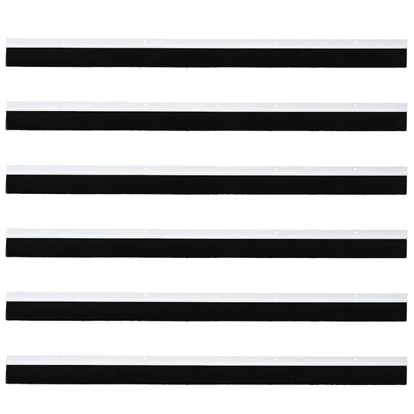 Valkoinen 6 pcs kierteellinen oven harjasulku 100 cm