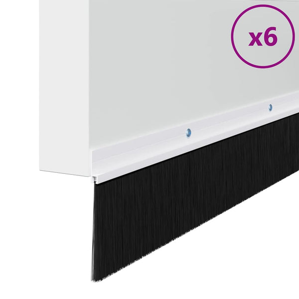 Oven harjasulku 100 cm 6 pcs kierteellinen Valkoinen