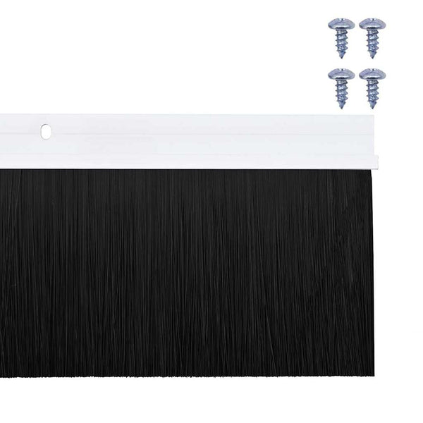 6 pcs Valkoinen kierteellinen oven harjasulku 100 cm