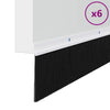 6 pcs Valkoinen kierteellinen oven harjasulku 100 cm