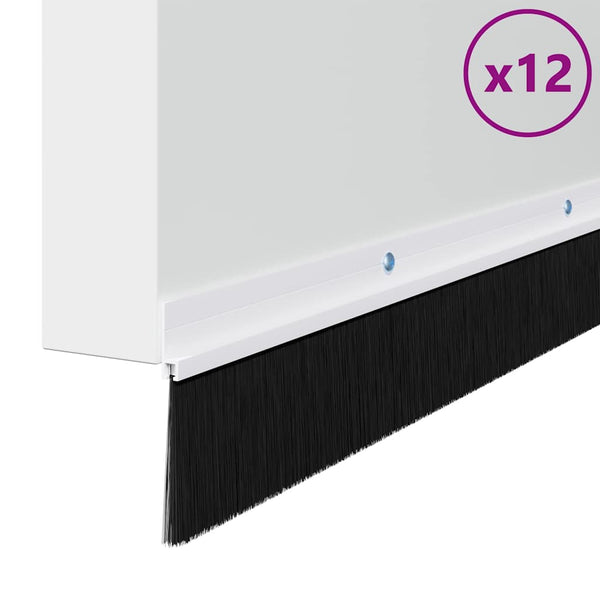 12 pcs kierteellinen oven harjasulku 100 cm Valkoinen