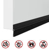 Musta 6 kpl oven harjatiivisteet itsekiinnittyvät 100 cm
