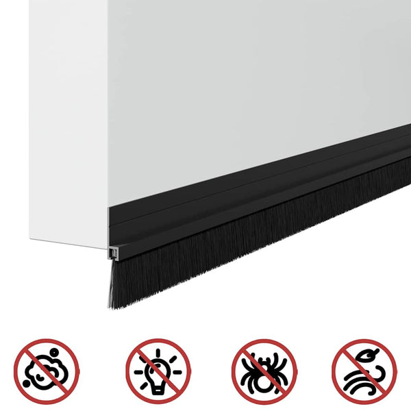Oven harjatiivisteet 100 cm mustana 12 kpl itsekiinnittyvinä