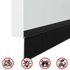 Itsekiinnittyvät 100 cm oven harjatiivisteet mustina 12 kpl