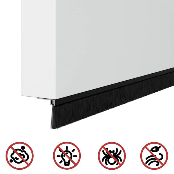 100 cm itsekiinnittyvät oven harjatiivisteet mustana 12 kpl