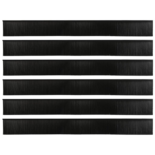 Musta 100 cm itsekiinnittyvät oven harjatiivisteet 12 kpl