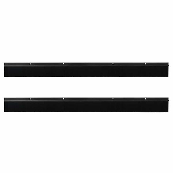 Kierteellinen harjasulku oven 2 pcs Musta 100 cm Alumiiniseos