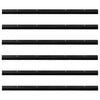Alumiiniseos kierteellinen oven harjasulku 100 cm musta 6 pcs