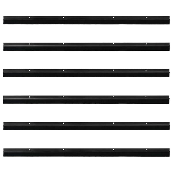 Alumiiniseos kierteellinen oven harjasulku 100 cm musta 6 pcs
