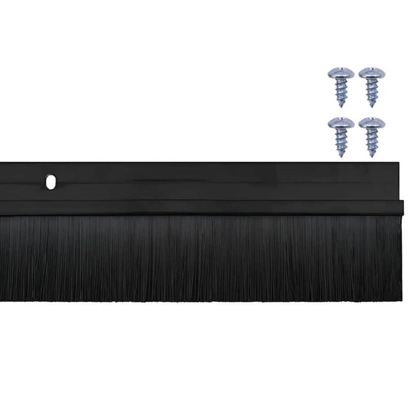 Alumiiniseos kierteellinen oven harjasulku 100 cm musta 6 pcs