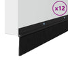 Mustat kierteelliset oven harjasulkuset 12 kpl 100 cm Alumiiniseos