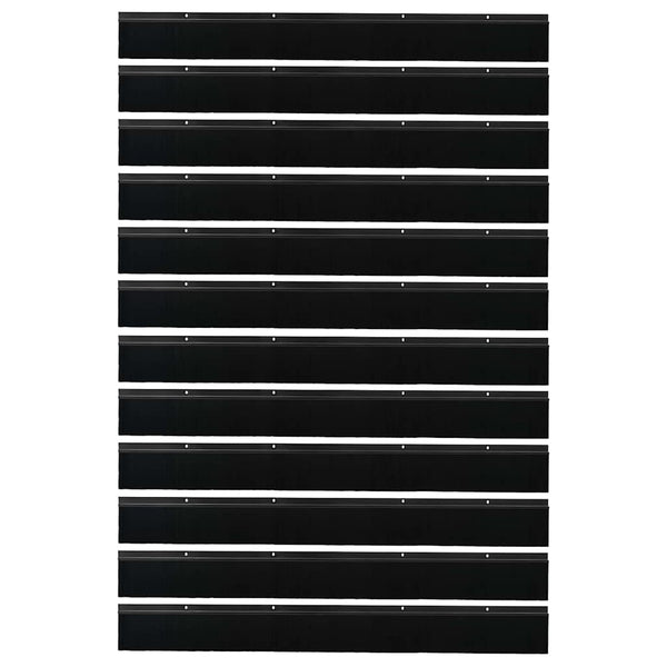 Alumiiniseoksinen kierteellinen oven harjasulku 100 cm Musta 12 kpl