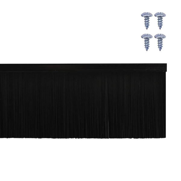 Oven harjasulku 2 pcs kierteellinen Musta 100 cm Alumiiniseos