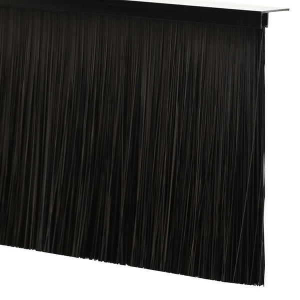 Kierteellinen oven harjasulku 100 cm mustana 6 kpl Alumiiniseos