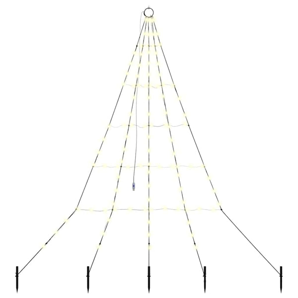 LED-joulukuusi maapistokkeilla Lämpimän Valkoinen 182 cm