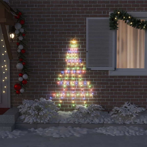 LED-joulukuusi maapistokkeilla Monivärinen 182 cm Metalli