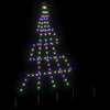 LED-joulukuusi maapistokkeilla Monivärinen 182 cm Metalli