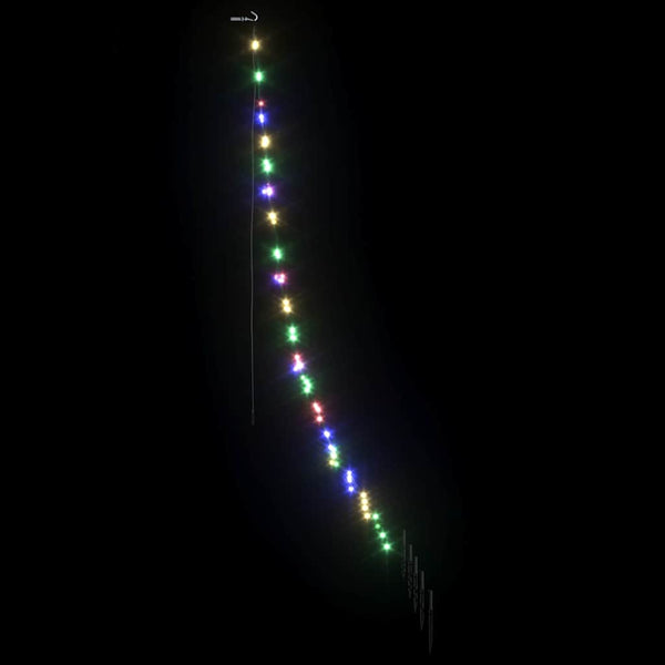 LED-joulukuusi maapistokkeilla Monivärinen 182 cm Metalli