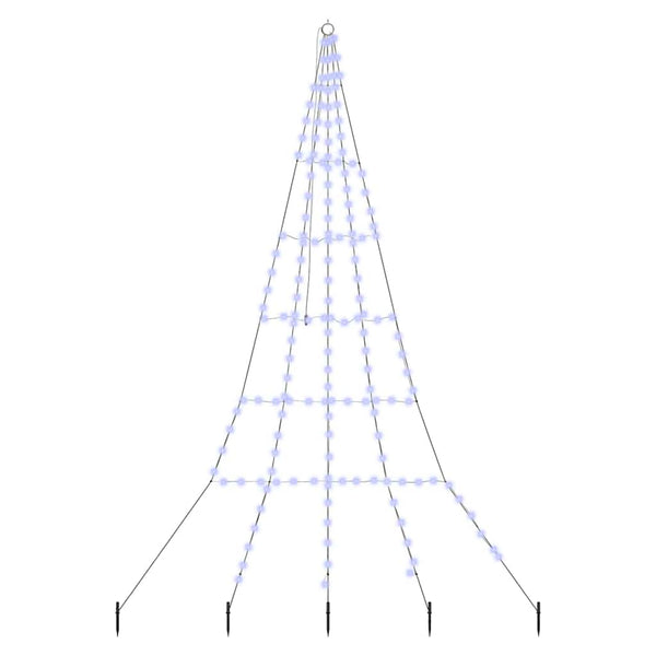 LED-joulukuusi maapistokkeilla Sininen 306 cm Metalli