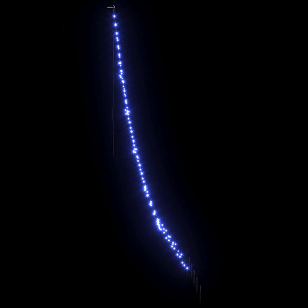 LED-joulukuusi maapistokkeilla Sininen 306 cm Metalli