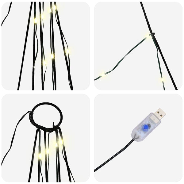 LED-joulukuusi maapistokkeilla Lämpimän Valkoinen 511 cm