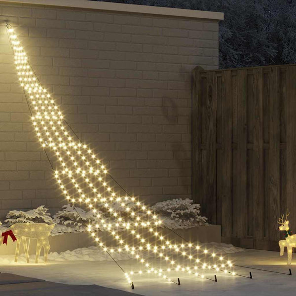 LED-joulukuusi maapistokkeilla Lämpimän Valkoinen 511 cm