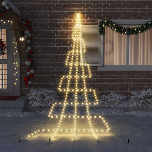 LED-joulukuusi maapistokkeilla Lämpimän Valkoinen 511 cm