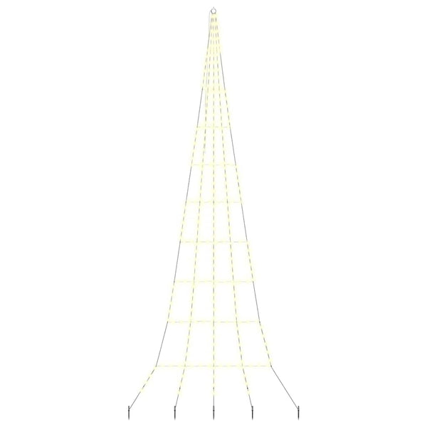 LED-joulukuusi maapistokkeilla Lämpimän Valkoinen 511 cm