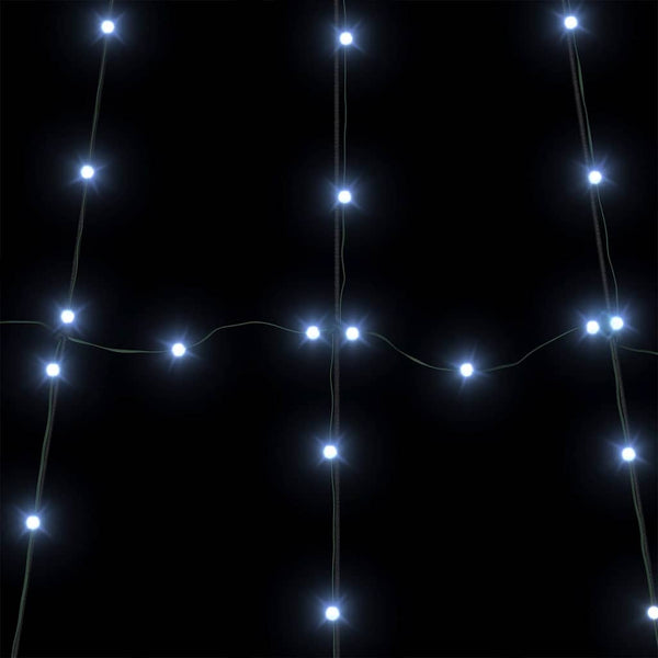 LED-joulukuusi maapistokkeilla Kylmän Valkoinen 511 cm Metalli